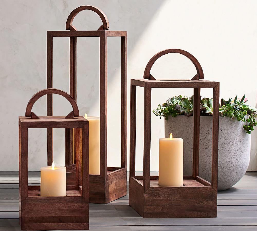 Decker Mango Wood Lanterns Pottery Barn Australia